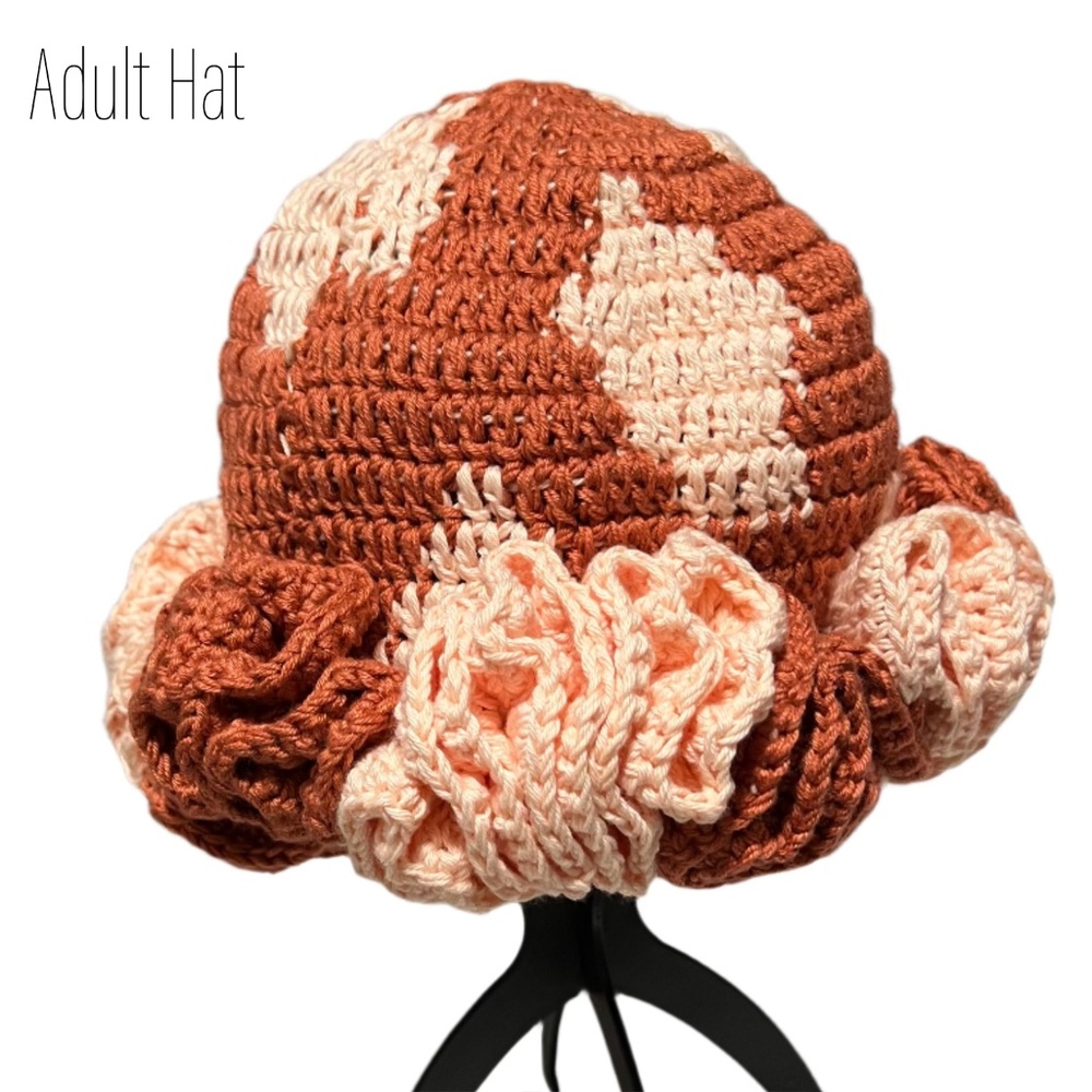 ThreadsByHannah Handmade Mommy and Me Hats Ruffle Set - Picture 10 of 14